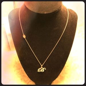 Juicy Couture Sterling Silver (B) charm necklace